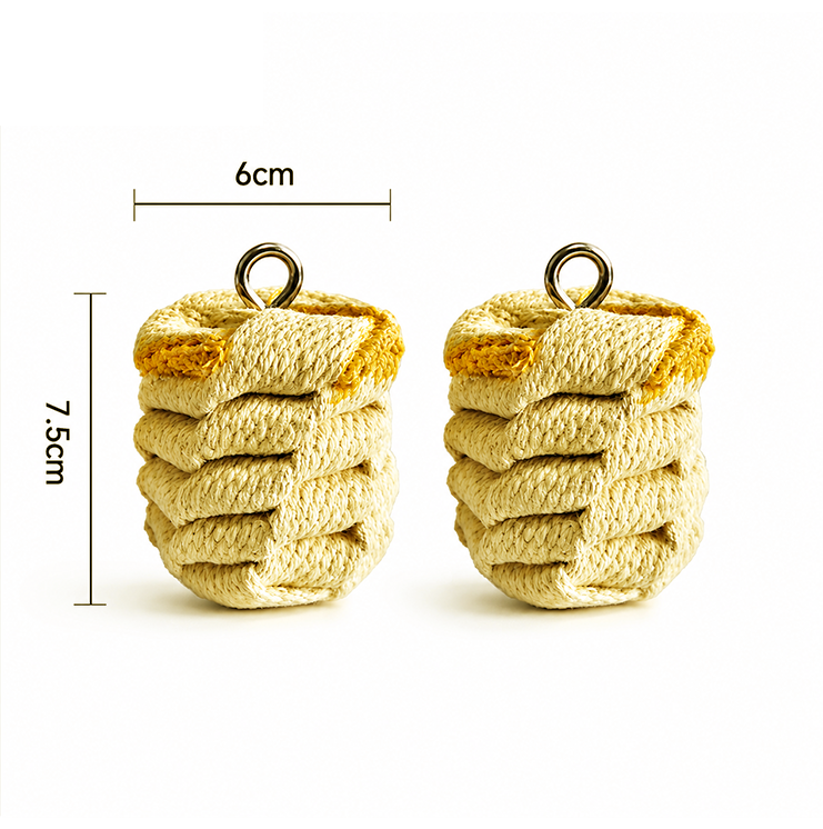 Twista Fire Poi Head 7.5 x 6 cm measurements enhanced