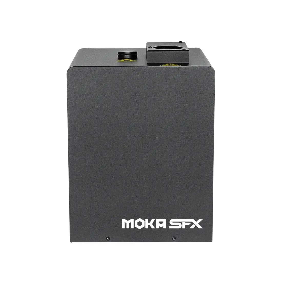 Zwarte MOKA SFX Spark Master effectmachine met zichtbaar merklogo op de behuizing.